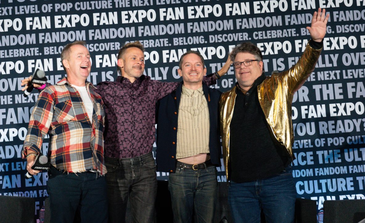 Sean Astin, Billy Boyd, Dominic Monaghan, and Elijah Wood